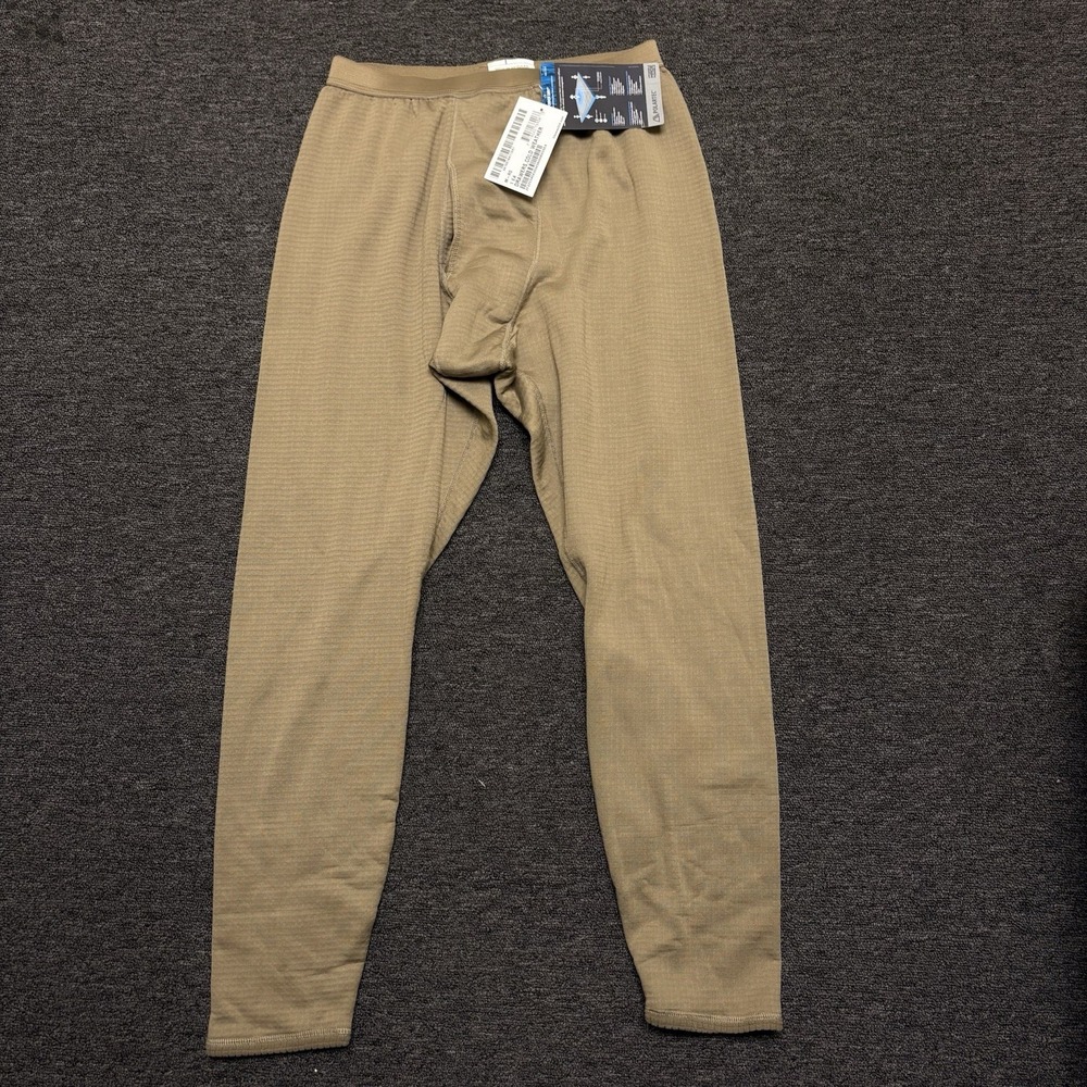 NEW USGI ECWCS Gen III Level 2 L2 Waffle Grid Fleece Bottoms Coyote Medium Reg